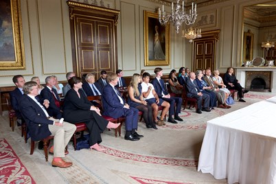 Friends and family watching the draw